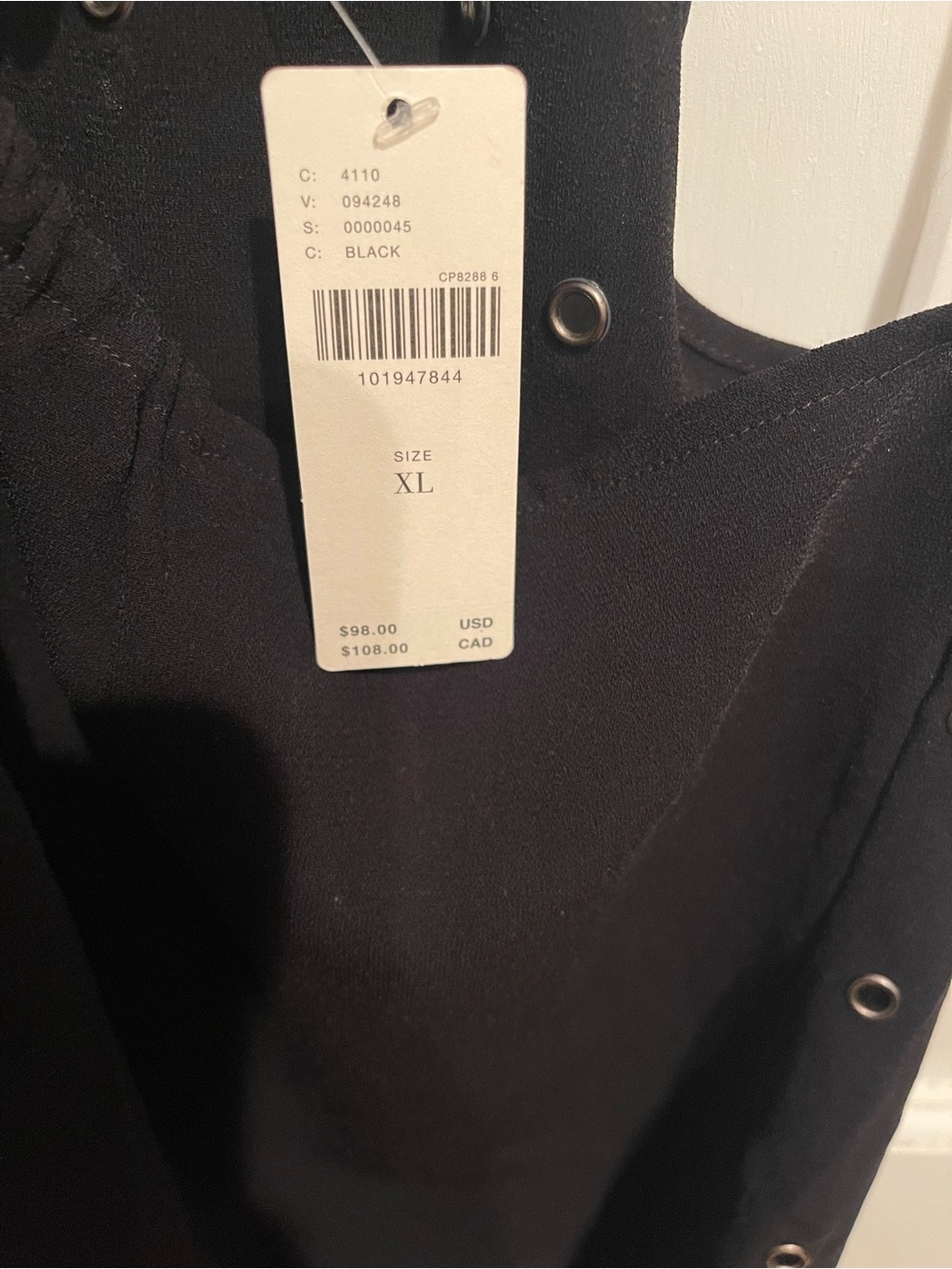 Anthropologie Rivet Sleeveless Black Halter Top XL NWT - Picture 5 of 6